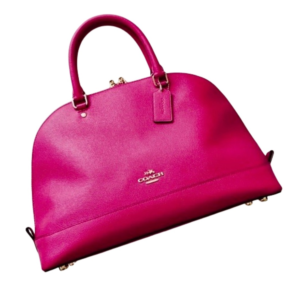 NWOT Coach Hot Pink Sierra Dome Satchel/Crossbody/Purse/Handbag_2